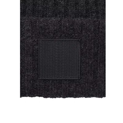 Marc Jacobs The Ribbed Dark Grey Beanie