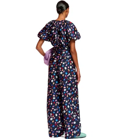 Essentiel Antwerp Frankrijk Navy Blue Wide Leg Pants In Blue