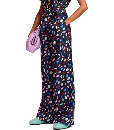 Essentiel Antwerp Frankrijk Navy Blue Wide Leg Pants In Blue