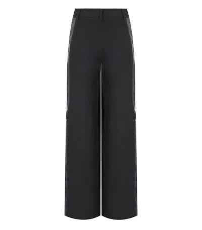 Essentiel Antwerp Gorror Black Wide Leg Trousers