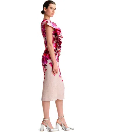 Essentiel Antwerp Haylight Asymmetric Midi Dress In Pink