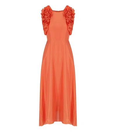 Essentiel Antwerp Hexico Coral Midi Dress