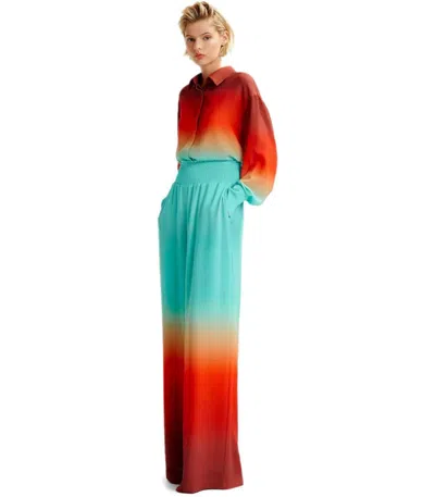 Essentiel Antwerp Hug Tie Dye Orange Pants In Multi