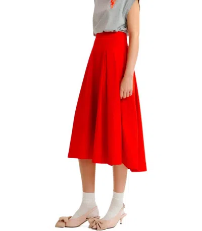 Essentiel Antwerp Hosanna Red Midi Skirt