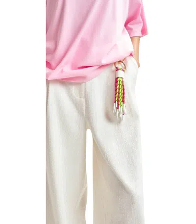 Essentiel Antwerp Hunfair Fuchsia And Yellow Keychain In Multi