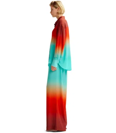 Essentiel Antwerp Hug Tie Dye Orange Pants In Multi