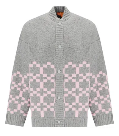 Stine Goya Tino Grey And Pink Bomber Jacket