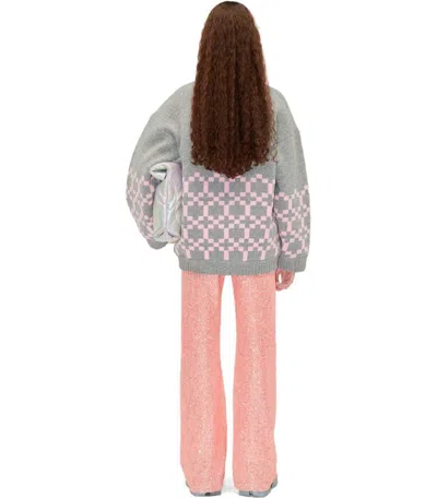 Stine Goya Tino Grey And Pink Bomber Jacket