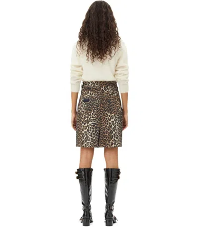 Ganni Denim Animalier Skirt