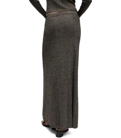 Ganni Silver Skirt With Logo