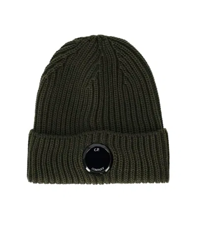 C.p. Company Military Green Ribbed Beanie