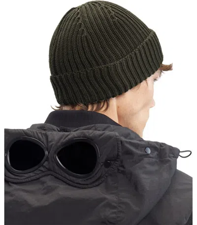 C.p. Company Military Green Ribbed Beanie