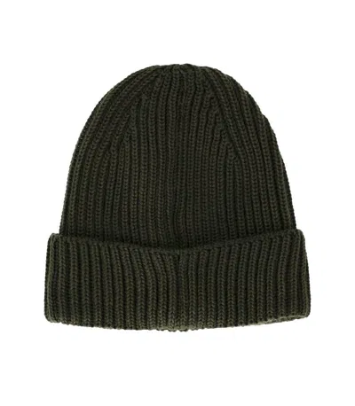 C.p. Company Military Green Ribbed Beanie