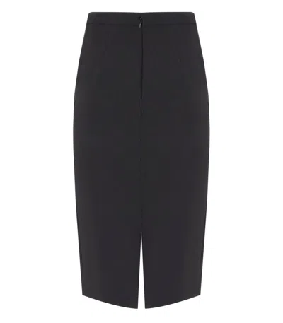 Elisabetta Franchi Black Skirt With Logo In Black