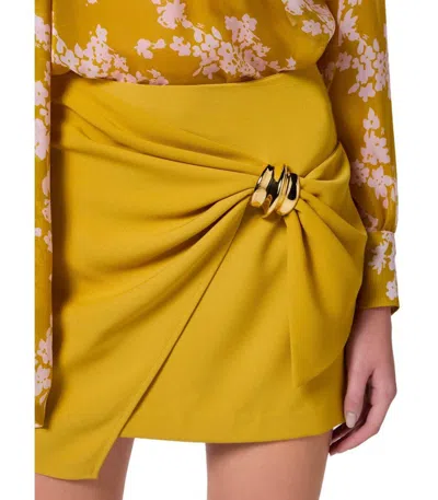 Elisabetta Franchi Curry Wrap Skirt In Green