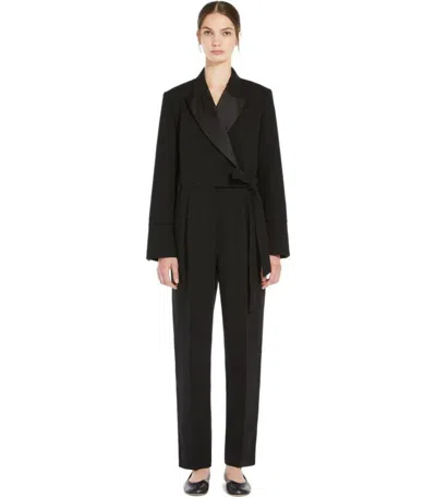 Weekend Max Mara Baviera Black Wrap Jumpsuit