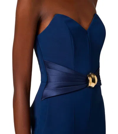 Elisabetta Franchi Sweetheart Neckline Jumpsuit With Jewel Detailing And Silhouette