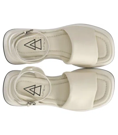Elena Iachi Lena Ivory Platform Sandal In Neutral