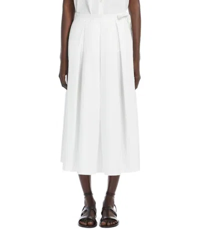 Weekend Max Mara Folk White Midi Skirt In Yellow