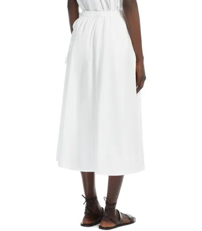 Weekend Max Mara Folk White Midi Skirt In Yellow