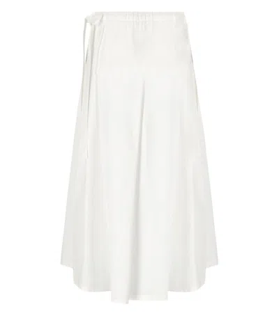 Weekend Max Mara Folk White Midi Skirt In Yellow