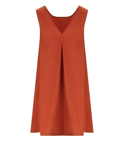 Max Mara Campale Brick Red Dress