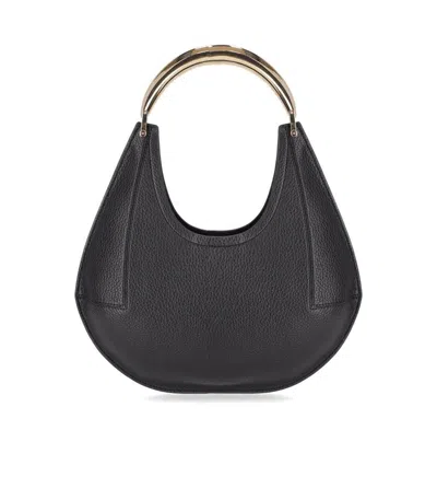 Elisabetta Franchi Black Shoulder Bag In Black