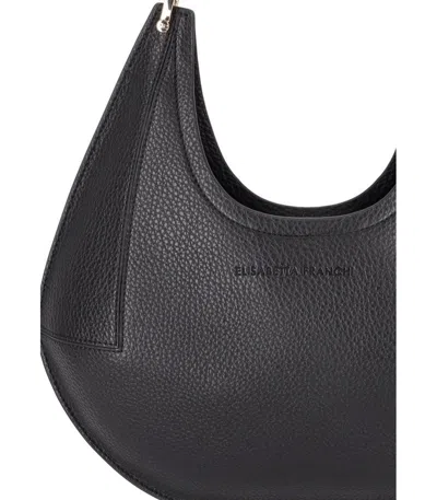 Elisabetta Franchi Black Shoulder Bag In Black