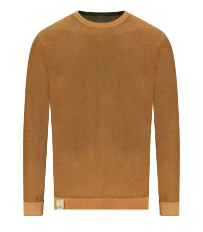 Bob Bart Military Orange Reversible Crewneck Pullover In Green