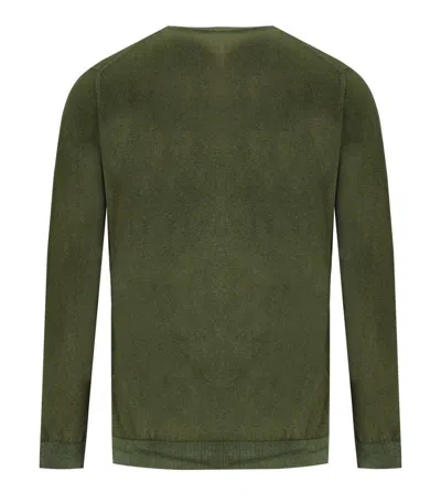 Bob Bart Military Orange Reversible Crewneck Pullover In Green