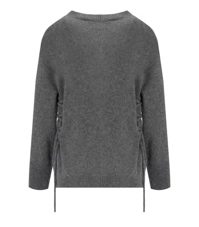 Federica Tosi Grey Cardigan With Laces
