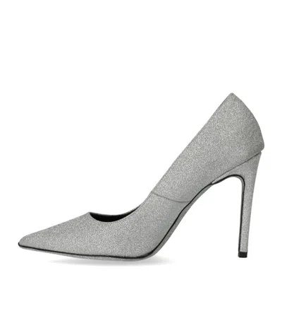 Ncub Gaba Silver Glitter Pump In Silver