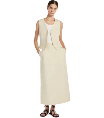 Weekend Max Mara Pace Ivory Vest In Neutral