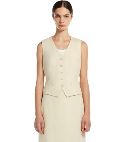 Weekend Max Mara Pace Ivory Vest In Neutral