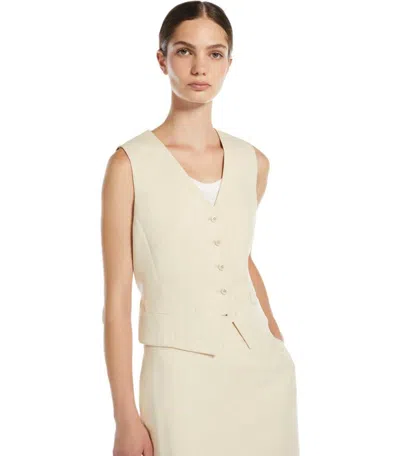 Weekend Max Mara Pace Ivory Vest In Neutral