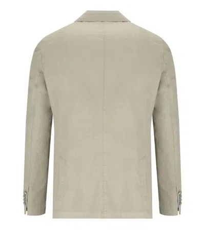 Bob Jamie Beige Double-breasted Jacket In Gray