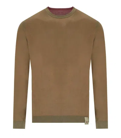 Bob Bart Brown Pink Reversible Crewneck Pullover