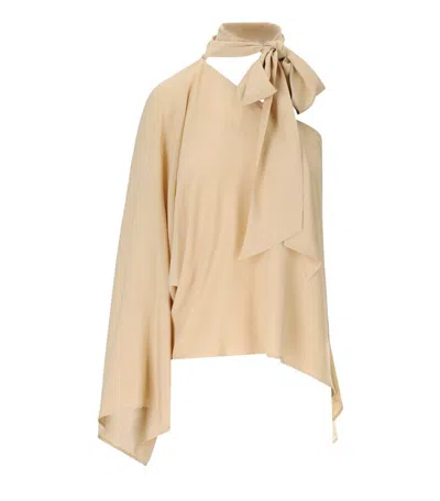 Federica Tosi Nude One-shoulder Blouse