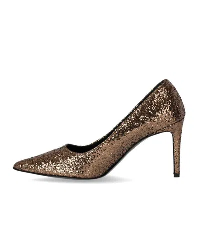 Ncub Bit Bronze Glitter Pump In Gold