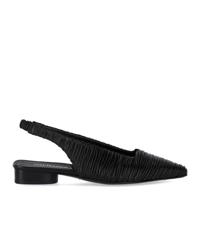 Halmanera Fold Black Slingback Ballet Flat Shoe In Black