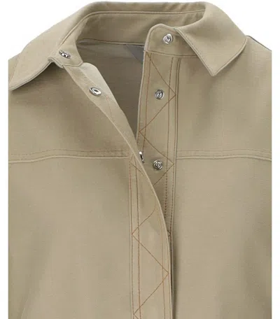 Max Mara Lepre Beige Denim Effect Jacket In Green