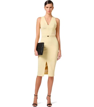 Elisabetta Franchi Crepe Bustier Dress With Contrasting Topstitching
