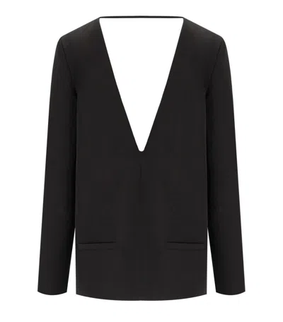 Federica Tosi Black Cady Blouse