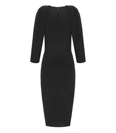 Elisabetta Franchi Black Midi Dress In Black