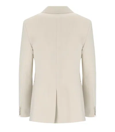 Weekend Max Mara Nervoso Sabbia Double-breasted Blazer In White
