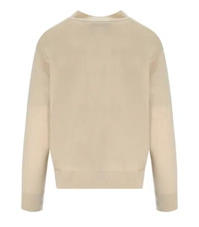 Weekend Max Mara Two-piece Combination Wool And Cashmere Knitted Sweater In Neutral