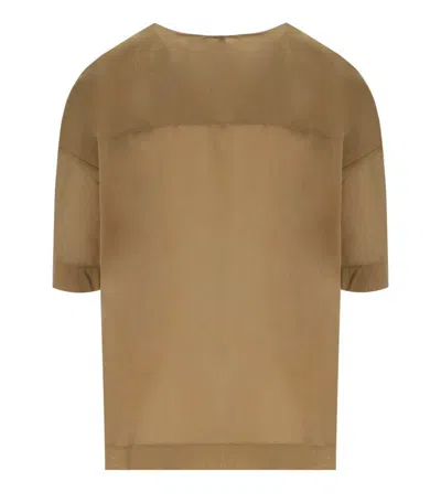 Max Mara Fidato Camel Blouse In Brown