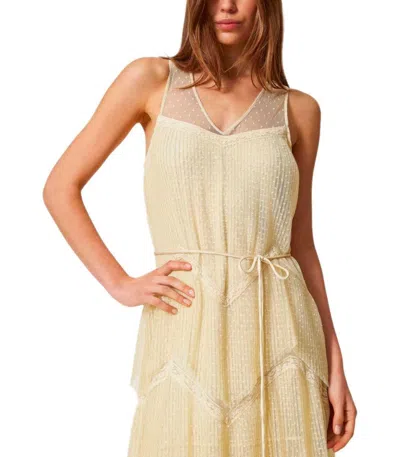 Twinset Vanilla Long Pleated Dress