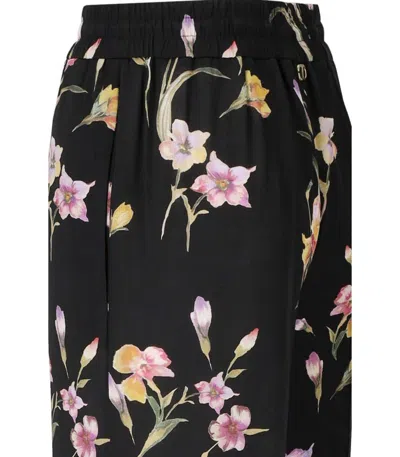 Twinset Black Floral Wide Leg Trousers