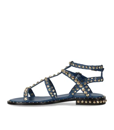 Ash Precious Blue Flat Sandal In Blue